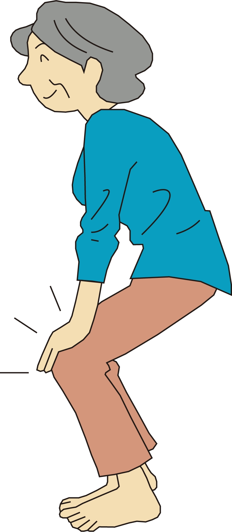 ひざが快調な女性